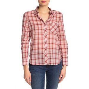 Rag & Bone Robbie Pink Plaid Button Down Shirt